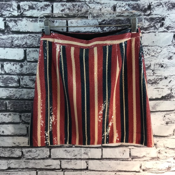 Zara Dresses & Skirts - Zara Basic striped sequined mini skirt NEW!